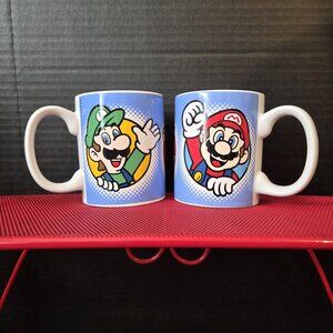 Nintendo Super Mario Bros Ceramic Mugs, Set of 2